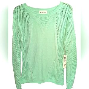 NWT Olive + Oak RARE Designer Sample Sweater St. Patrick's Day Mint Tea Green S